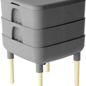 FCMP Outdoor - The Essential Living Composter, 2-Tray Worm Composter, Grey
