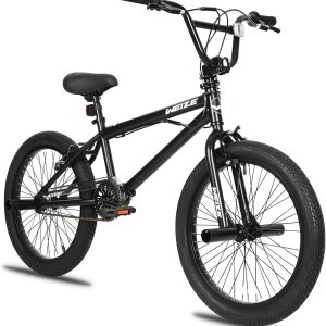 WEIZE Freestyle BMX Bike, 20 inch Trick Bicycle for Kids and Adults Men Women, Hi-Ten Steel Frame, 360 Degree Rotor Freestyle, 4 Pegs Single Speed Teen Bike, Beginner-Level to Advanced Riders